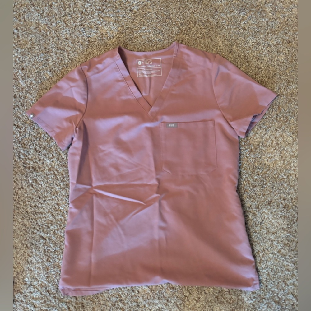 Figs Catarina One-pocket scrub top (Mineral Mauve)